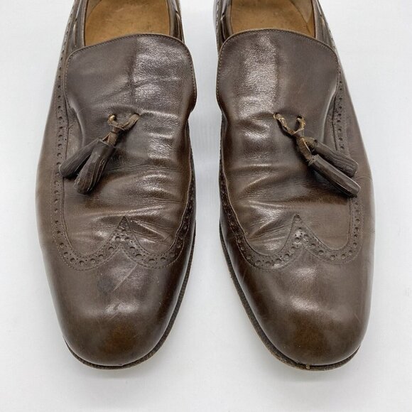 Salvatore Ferragamo Dress Shoes Brown Leather Tassel Wingtip Loafers main image 4
